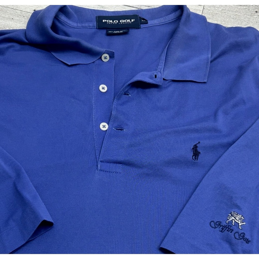 Polo Golf Ralph‎ Lauren Mens Blue Shirt Griffin Gate Logo XL XLARGE